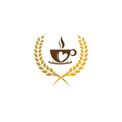 Coffee cup logo vector icon