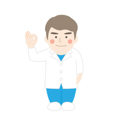 白衣男性キャラクターOK