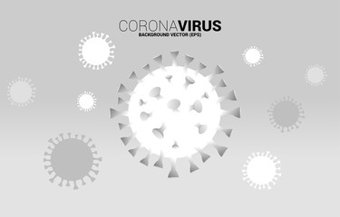 Close up Corana virus background. Concept for flu sickness and illness.