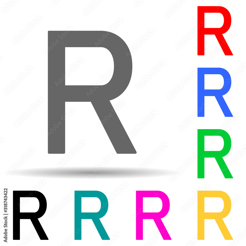 Poster rand multi color style icon. simple glyph, flat vector of crepto currency icons for ui and ux, websi