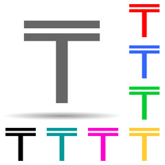 tenge multi color style icon. Simple glyph, flat vector of crepto currency icons for ui and ux, website or mobile application