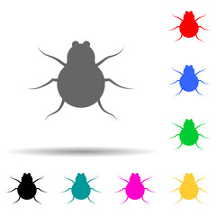virus multi color style icon. Simple glyph, flat vector of cyber security icons for ui and ux, website or mobile application