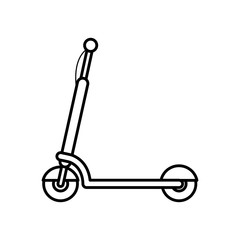 electric scooter transport recreation equipment thick line