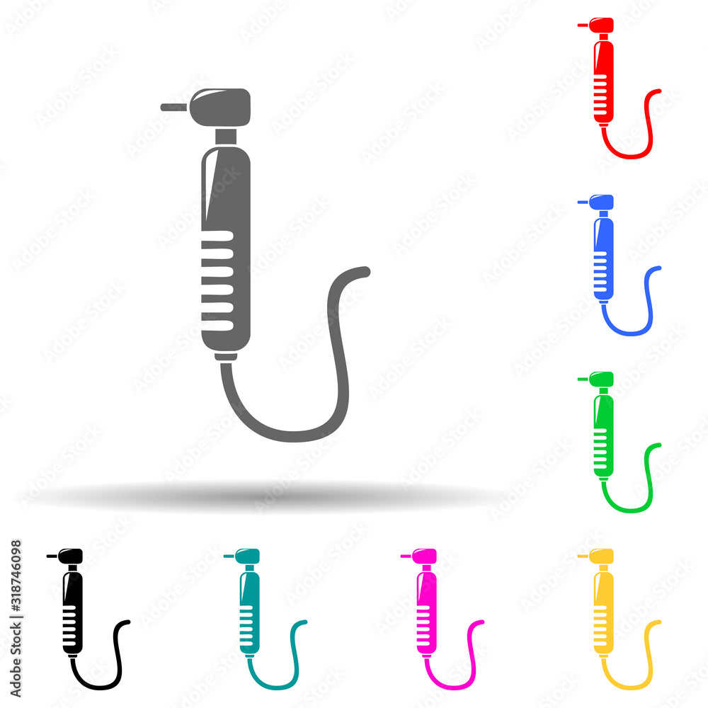 Poster boron machine multi color style icon. simple glyph, flat vector of dental icons for ui and ux, websi