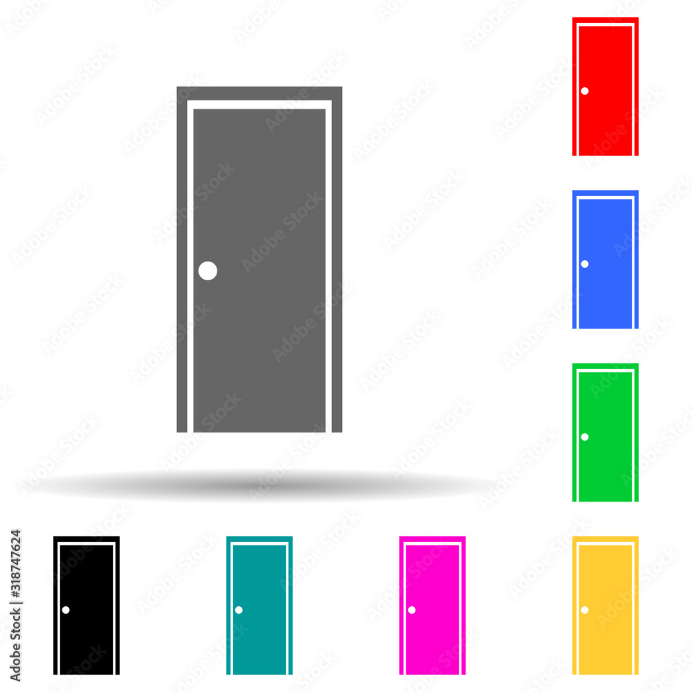 Poster door multi color style icon. simple glyph, flat vector of door icons for ui and ux, website or mobil