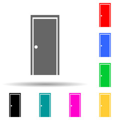 Door multi color style icon. Simple glyph, flat vector of door icons for ui and ux, website or mobile application