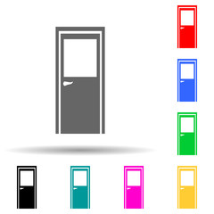 Door multi color style icon. Simple glyph, flat vector of door icons for ui and ux, website or mobile application