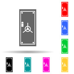 safe door multi color style icon. Simple glyph, flat vector of door icons for ui and ux, website or mobile application