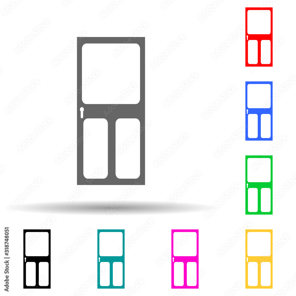 Aufkleber door multi color style icon. simple glyph, flat vector of door icons for ui and ux, website or mobil