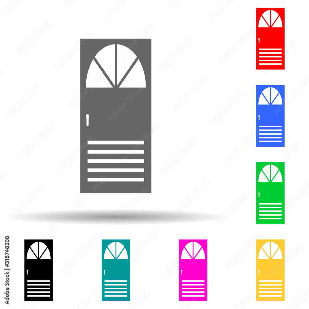 Aufkleber door multi color style icon. simple glyph, flat vector of door icons for ui and ux, website or mobil