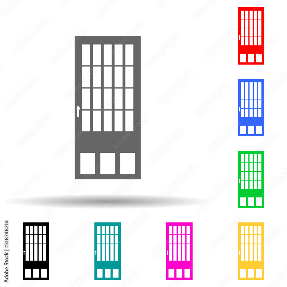 Poster door multi color style icon. simple glyph, flat vector of door icons for ui and ux, website or mobil