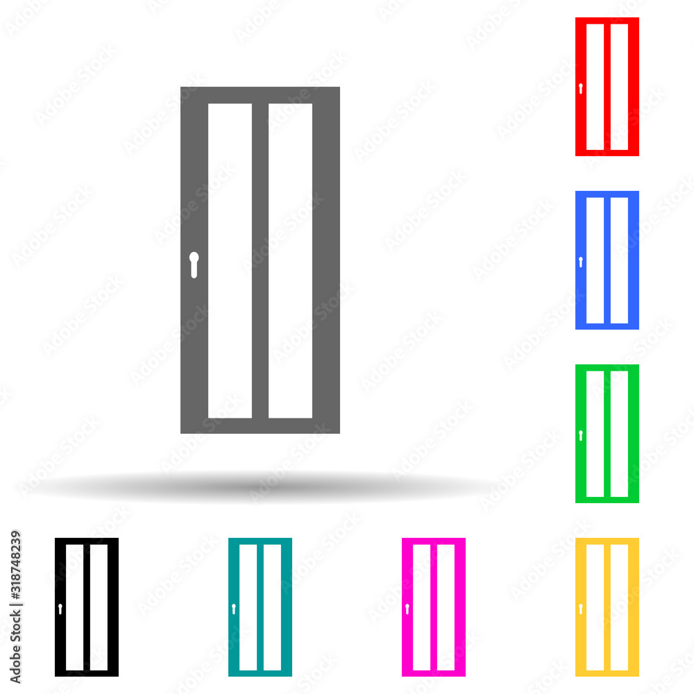 Aufkleber door multi color style icon. simple glyph, flat vector of door icons for ui and ux, website or mobil