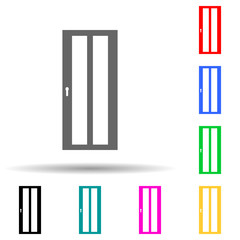 Door multi color style icon. Simple glyph, flat vector of door icons for ui and ux, website or mobile application