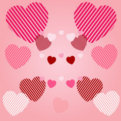 vector love hearts concept.
