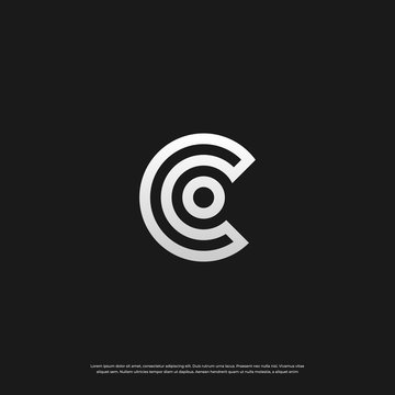 Letter C monogram logo design, Vector EPS 10