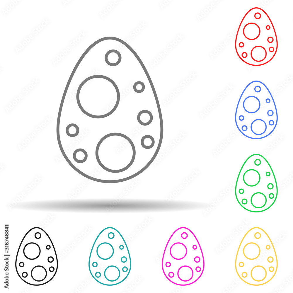 Poster easter egg multi color style icon. simple thin line, outline vector of easter icons for ui and ux, w