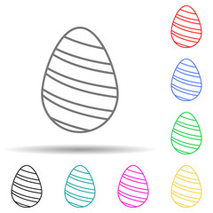 Easter egg multi color style icon. Simple thin line, outline vector of easter icons for ui and ux, website or mobile application