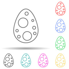 Easter egg multi color style icon. Simple thin line, outline vector of easter icons for ui and ux, website or mobile application