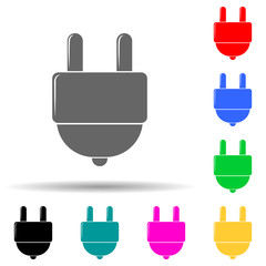 Obraz premium electrical plug multi color style icon. Simple glyph, flat vector of ecology icons for ui and ux, website or mobile application