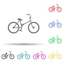 a bike multi color style icon. Simple glyph, flat vector of ecology icons for ui and ux, website or mobile application