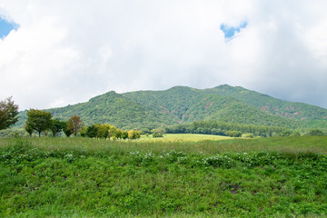 蒜山高原の風景　The view of mountains at Hiruzen highland in Maniwa city, Okayama pref. Japan