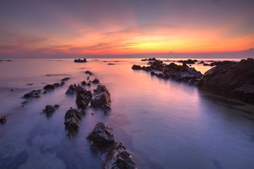 Obraz premium Scenic view of amazing tropical beach. Nature composition and vibrant colors.