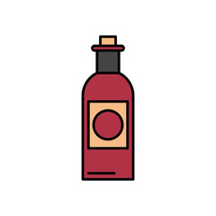 wine bottle drink isolated icon