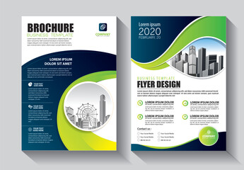 Business abstract vector template. Brochure design, cover modern layout, annual report, poster, flyer in A4 with colorful triangles, geometric shapes for tech, science, market with light background