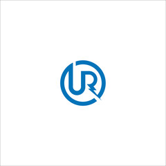 UR U R Letters Logo Design Vector