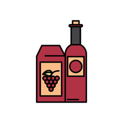 wine bottle drink isolated icon