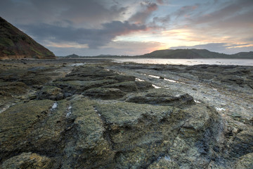 Scenic view of amazing tropical beach. Nature composition and vibrant colors.