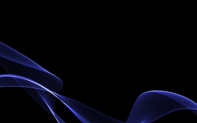 Dark abstract background with a glowing abstract waves