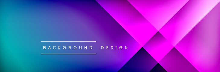 Fototapeta premium Abstract background - squares and lines composition created with lights and shadows. Technology or business digital template