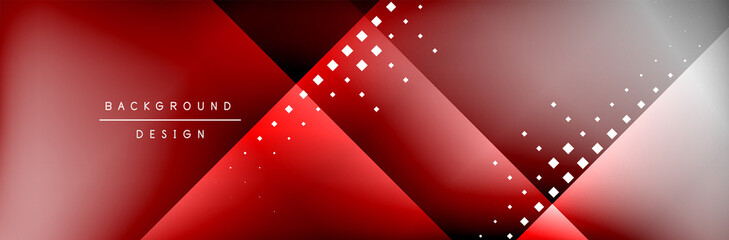 Obraz premium Abstract background - squares and lines composition created with lights and shadows. Technology or business digital template