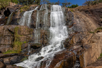 Brazilian tropical waterfall in Bueno Brandão
