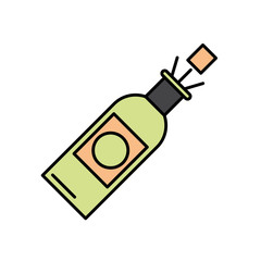 wine bottle drink isolated icon