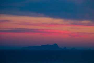 Alcatrazes Island view from an brazilian tropical beaches