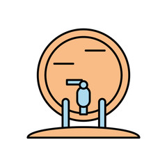 wine barrel drink isolated icon
