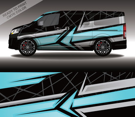 Car wrap decal design vector, custom livery race rally car vehicle sticker and tinting. © 21graphic