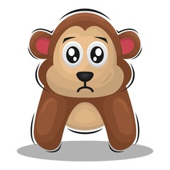 Obraz premium CUTE MONKEY MASCOT CARTOON VECTOR