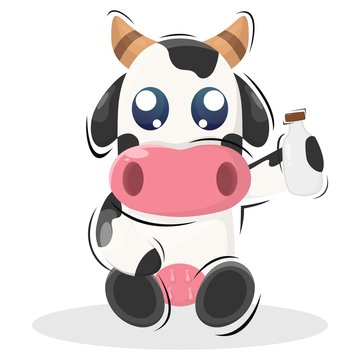 recommend clip art: CUTE COW MASCOT CARTOON VECTOR