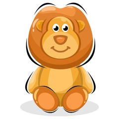 CUTE ANIMAL LION CARTOON DESIGN VECTOR