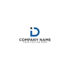 Letter D, DI simple, minimalist, modern Logo icon monogram design. Vector graphic design template element