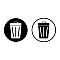 bin icon, trash icon, rubbish icon