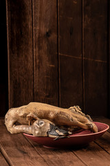 Roasted duck for paying respect to Chinese New Year