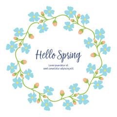 Fototapeta na wymiar Elegant white background, with ornate leaf and flower frame, for hello spring greeting card design. Vector