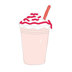 Strawberries and Cream milkshake