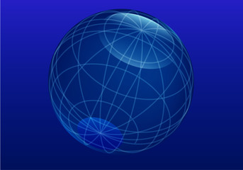 Illustration of a three-dimensional globe