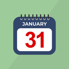 January 23, calender vector for reminder or celebration day. Template design for date and time agenda.