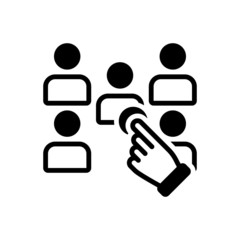 Black solid icon for select 